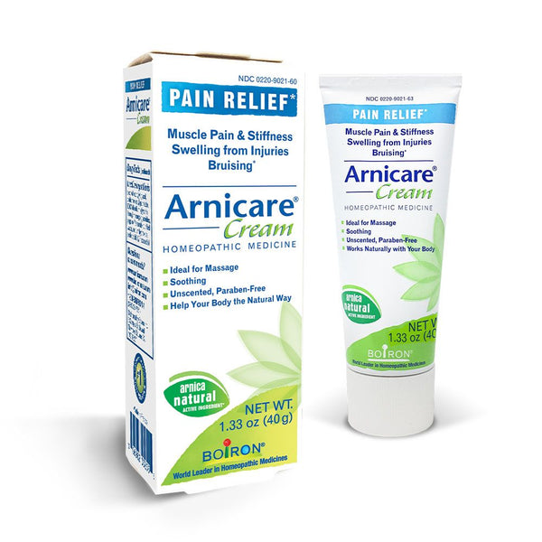 Boiron Arnicare, Homeopathic Medicine for Pain Relief, Muscle Pain & Stiffness, Swelling from Injuries, Bruising, 1.33 oz Cream