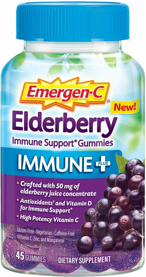 Emergen-C inmune+ gommies de sailberry, 750 mg de vitamina C con vitamina D, zinc y electrolitos