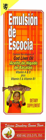 Emulsión de escocia bacala de aceite de hígado 15.3 oz