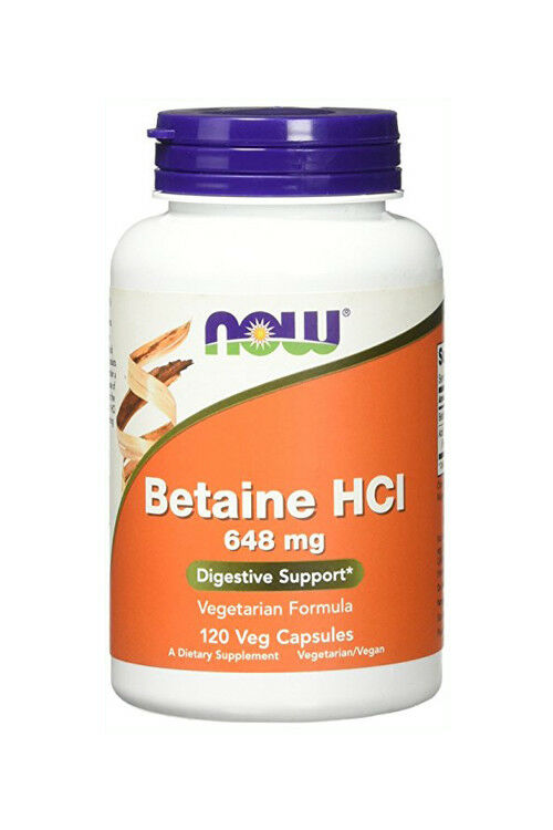 Ahora betaine hcl 684 mg cápsulas