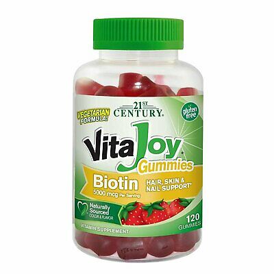 21st Century Vitajoy Biotin Gummies, (27729), fresa, 120 recuento