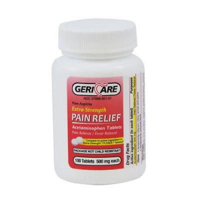 Gericare Acetaminofen Dolor Alivio 500 mg de tabletas