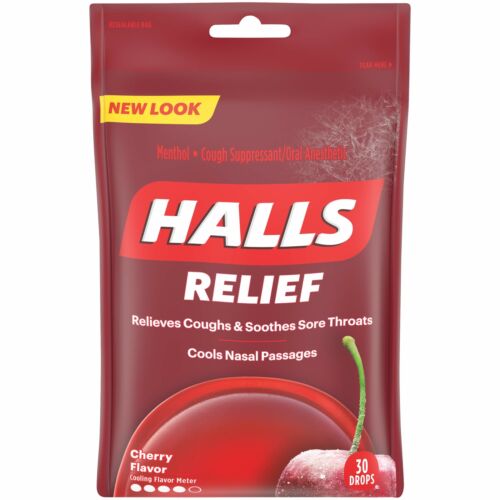 Halls Mentho Lyptus Drops Cherry 30 ct