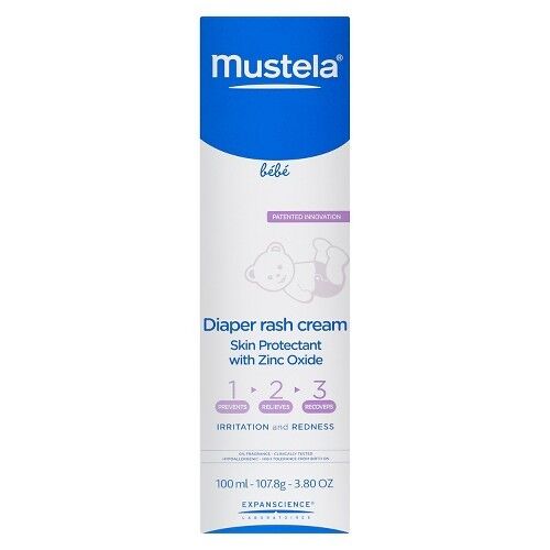 Mustela Diaper Rash Cream 123 with Zinc Oxide 3.8 Oz