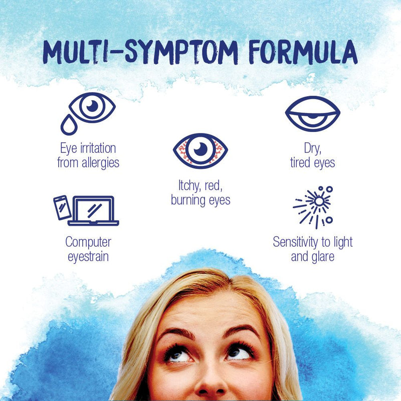 Boiron Optique 1 Eye Drops Eye Irritation Relief, Dry Eyes, Allergy Symptoms, Itchy, Red, Burning Eyes, Computer Eye Strain, 10 Single Liquid Doses