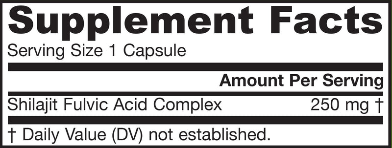 Jarrow Formulas Shilajit Fulvic Acid Complex Capsules