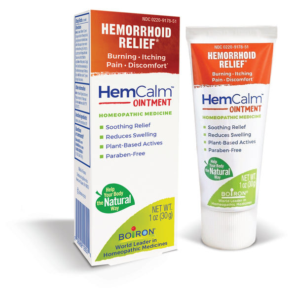 Boiron HemCalm, Homeopathic Medicine for Hemorrhoid Relief, Burning, Itching, Pain, Discomfort, 1 oz Ointment